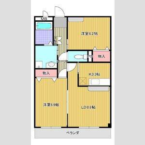 2LDK 間取り図