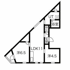 2LDK 間取り図