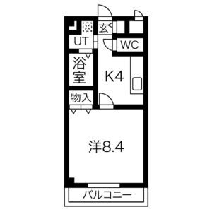 1K 間取り図
