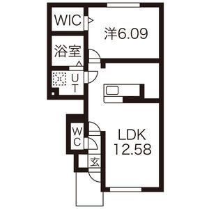 1LDK 間取り図