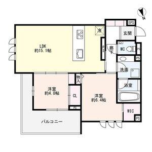 2LDK 間取り図