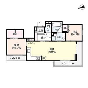 2LDK 間取り図