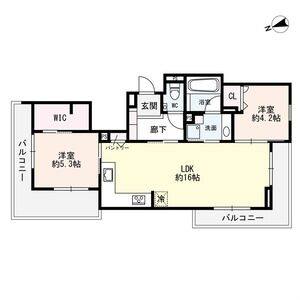 2LDK 間取り図