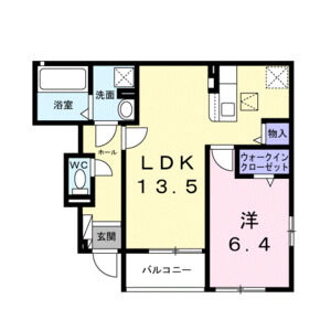1LDK 間取り図