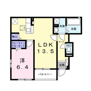 1LDK 間取り図