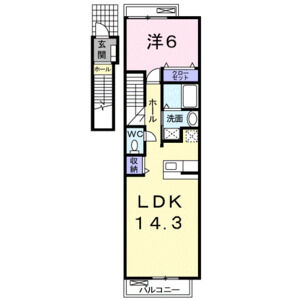1LDK 間取り図