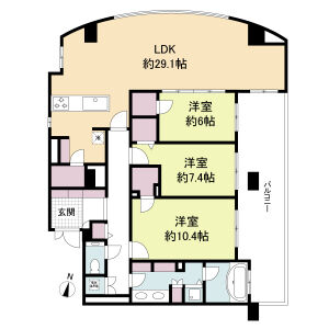 3LDK 間取り図