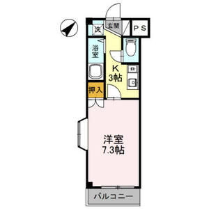 1K 間取り図