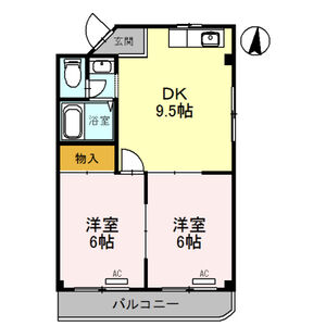 2DK 間取り図