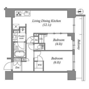 2LDK 間取り図