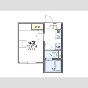 1K 間取り図