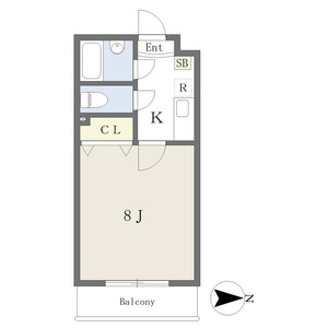 1K 間取り図