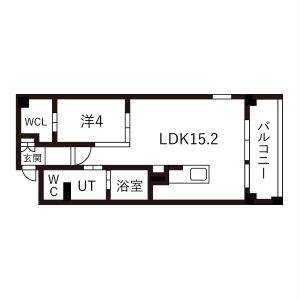 1LDK 間取り図
