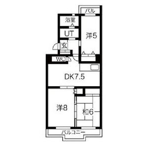 3DK 間取り図
