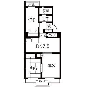 3DK 間取り図