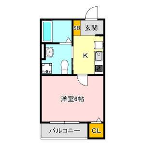 1K 間取り図