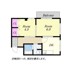 2DK 間取り図