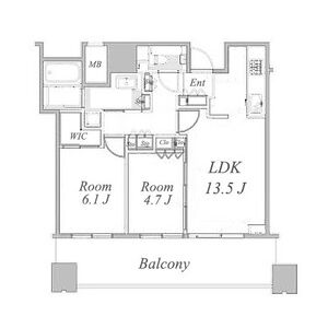 2LDK 間取り図