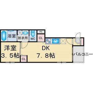 1DK 間取り図