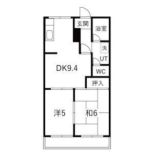 2DK 間取り図