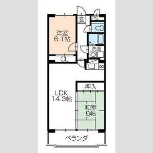 2LDK 間取り図
