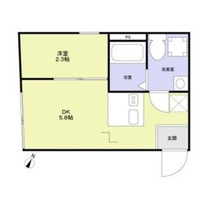 1DK 間取り図