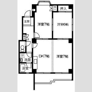 3DK 間取り図