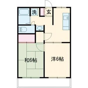 2DK 間取り図