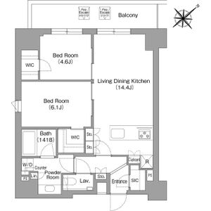 2LDK 間取り図
