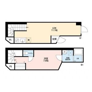 1LDK 間取り図