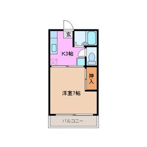 1K 間取り図