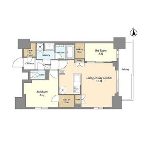 2LDK 間取り図