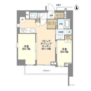 2LDK 間取り図