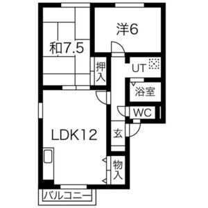 2LDK 間取り図