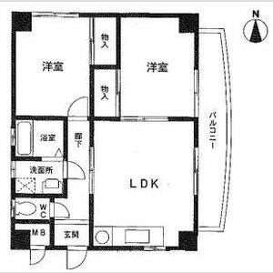 2LDK 間取り図