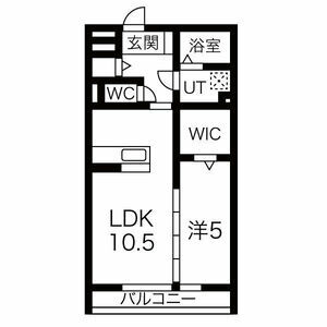 1LDK 間取り図