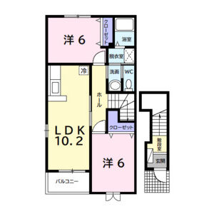 2LDK 間取り図