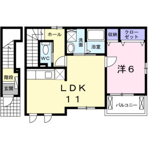 1LDK 間取り図
