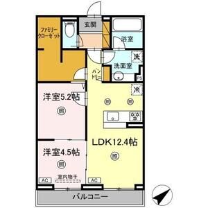 2LDK 間取り図