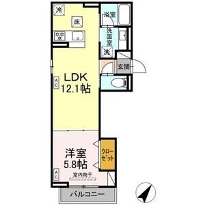 1LDK 間取り図
