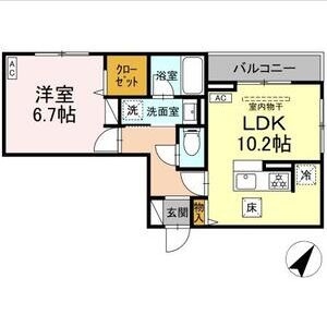 1LDK 間取り図
