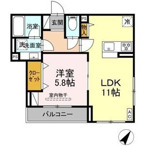 1LDK 間取り図
