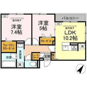 2LDK 間取り図