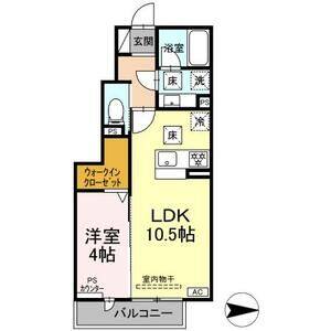 1LDK 間取り図