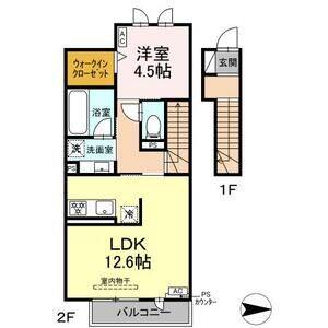 1LDK 間取り図