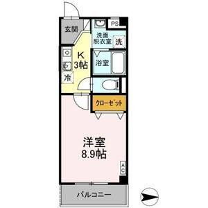 1K 間取り図