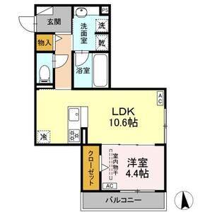 1LDK 間取り図