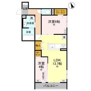 2LDK 間取り図