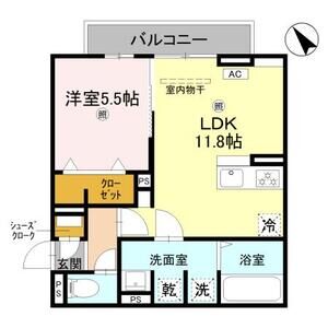 1LDK 間取り図
