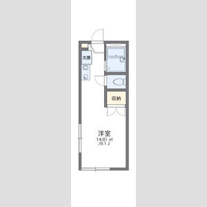 1K 間取り図